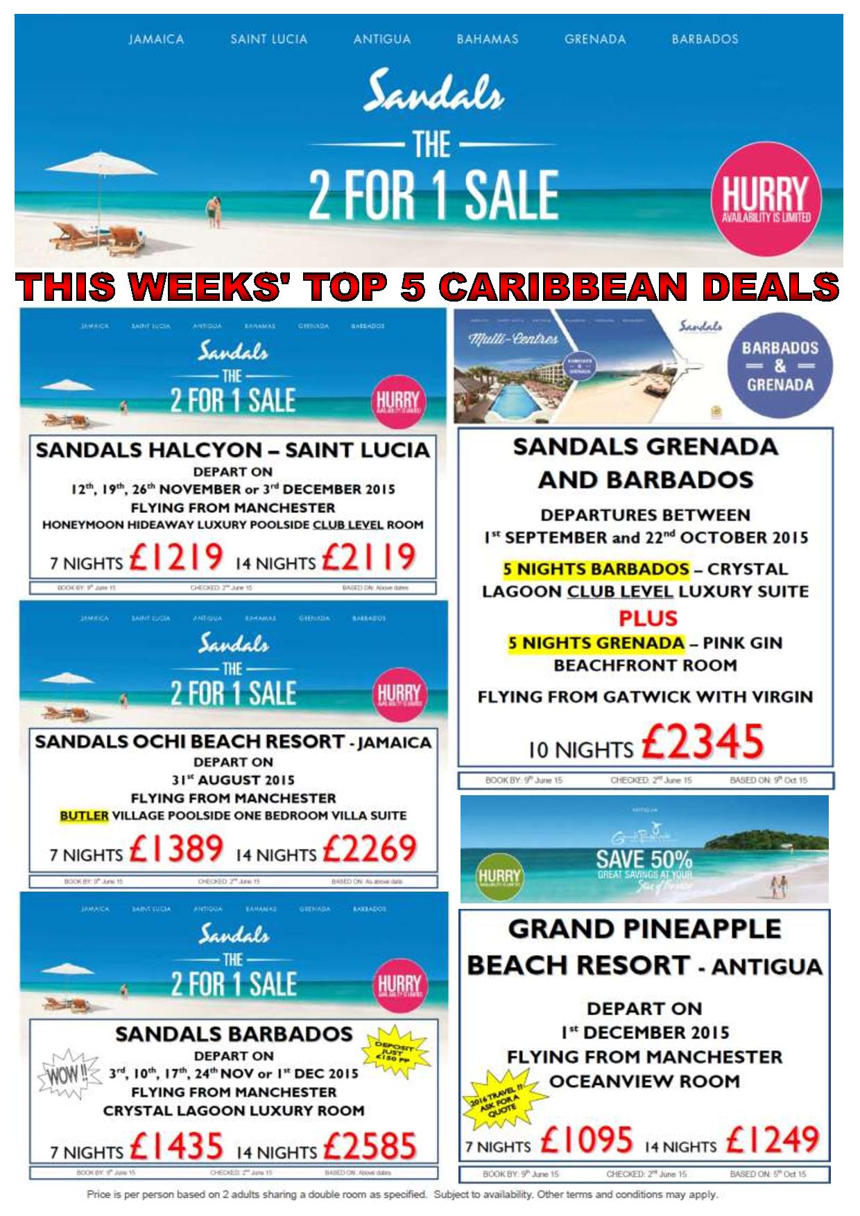 sandals special offers