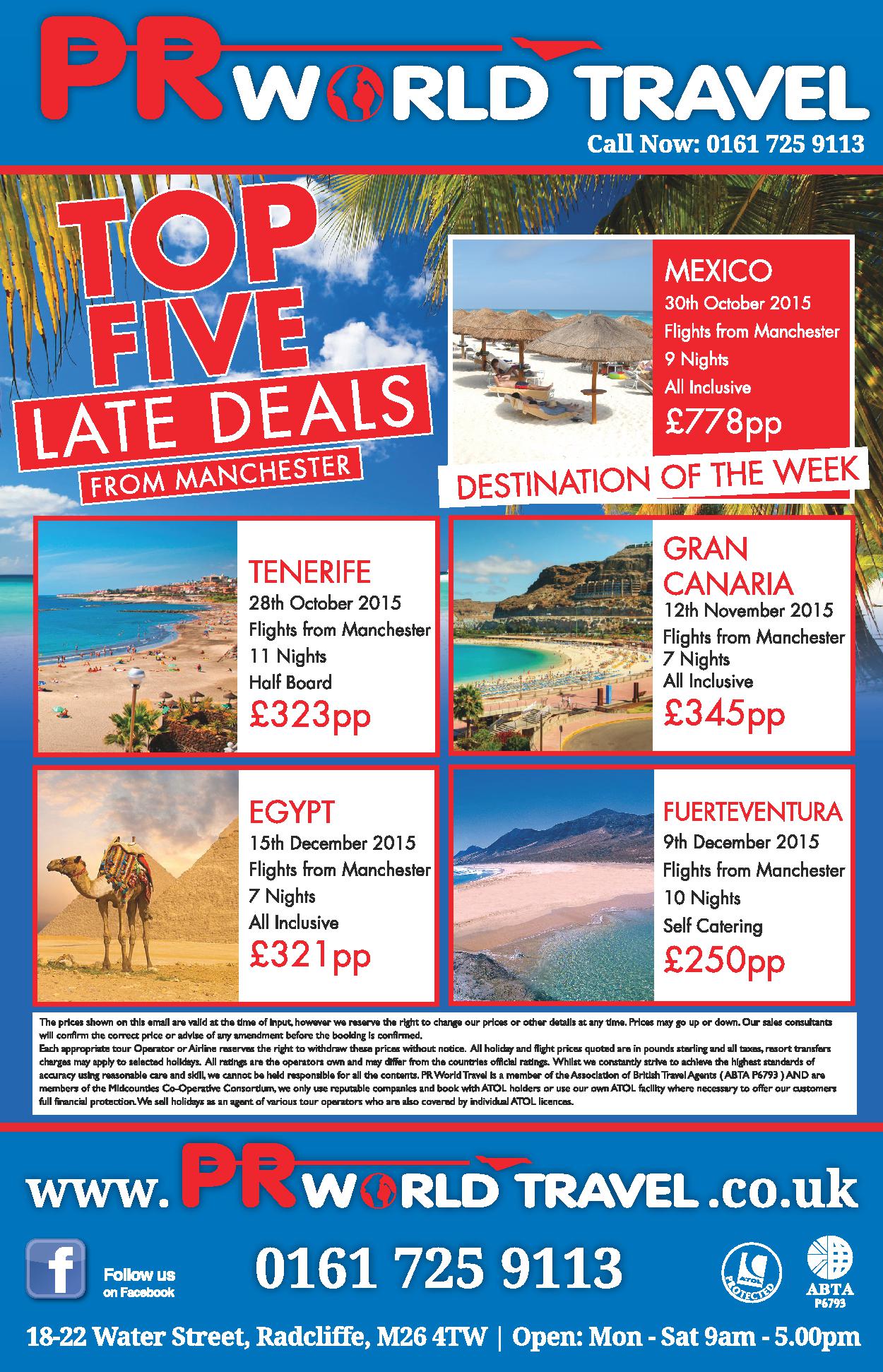 Crystal travel late deals