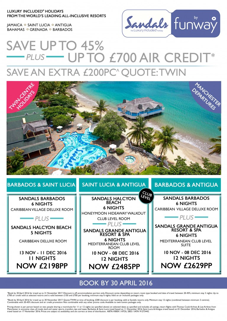 Sandals Twin Centre Offers!